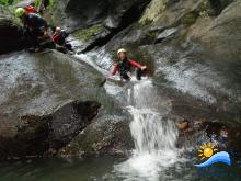 Canyoning easy rutschend dem Flusslauf folgen