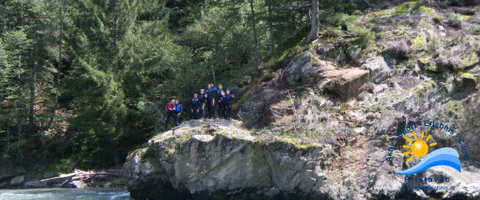 Rafting mit Felsensprung