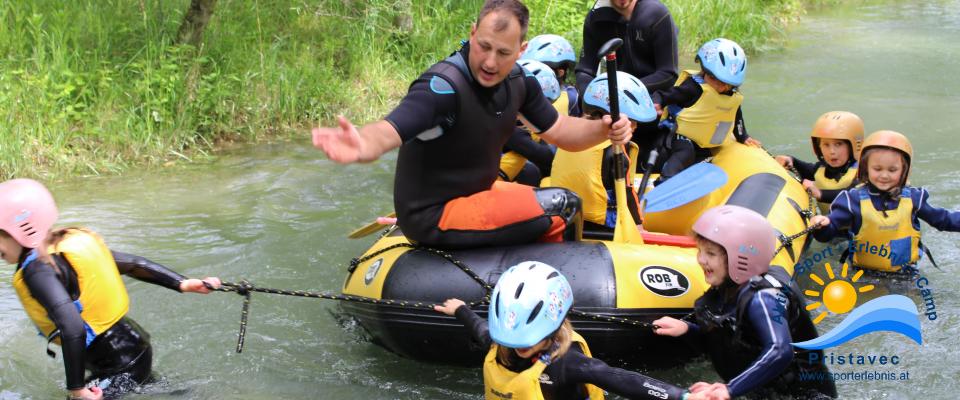 Rafting mit den Kleinsten in der Wasserwelt