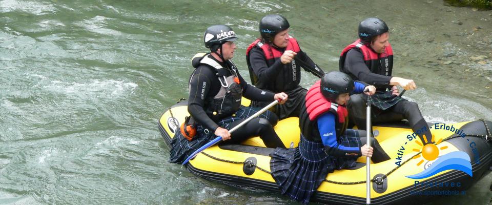 Rafting mit Kärntner Mode auf Kärntens Flüsse 